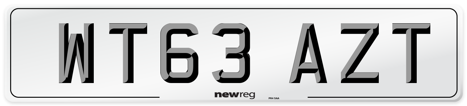 WT63 AZT Number Plate from New Reg
